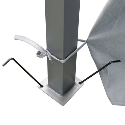 Outsunny 4m x 3(m) Steel Gazebo Canopy Party Tent Garden Pavillion Patio Shelter Pavilion with Curtains Sidewalls Grey