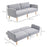 2 Seater Sofa Bed w/ Adjustable Backrest for Living Room, Guest Room