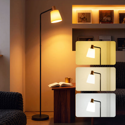 Standing Lamp with Rotatable Head, Modern Floor Lamp, Black