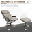 Recliner Chair with Ottoman 360¬∞ Swivel Faux Leather High Back Armchair w/ Footrest Stool for Home Office