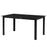 Outdoor Dining Table for 6, Aluminium Rectangular Garden Table with Tempered Glass Tabletop for Yard, Deck, Patio, Black