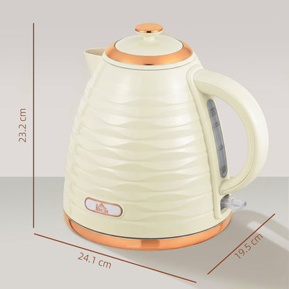 Electric Kettle, Fast Boil, 1.7L, 3kW, Swivel, Cream White Ripple
