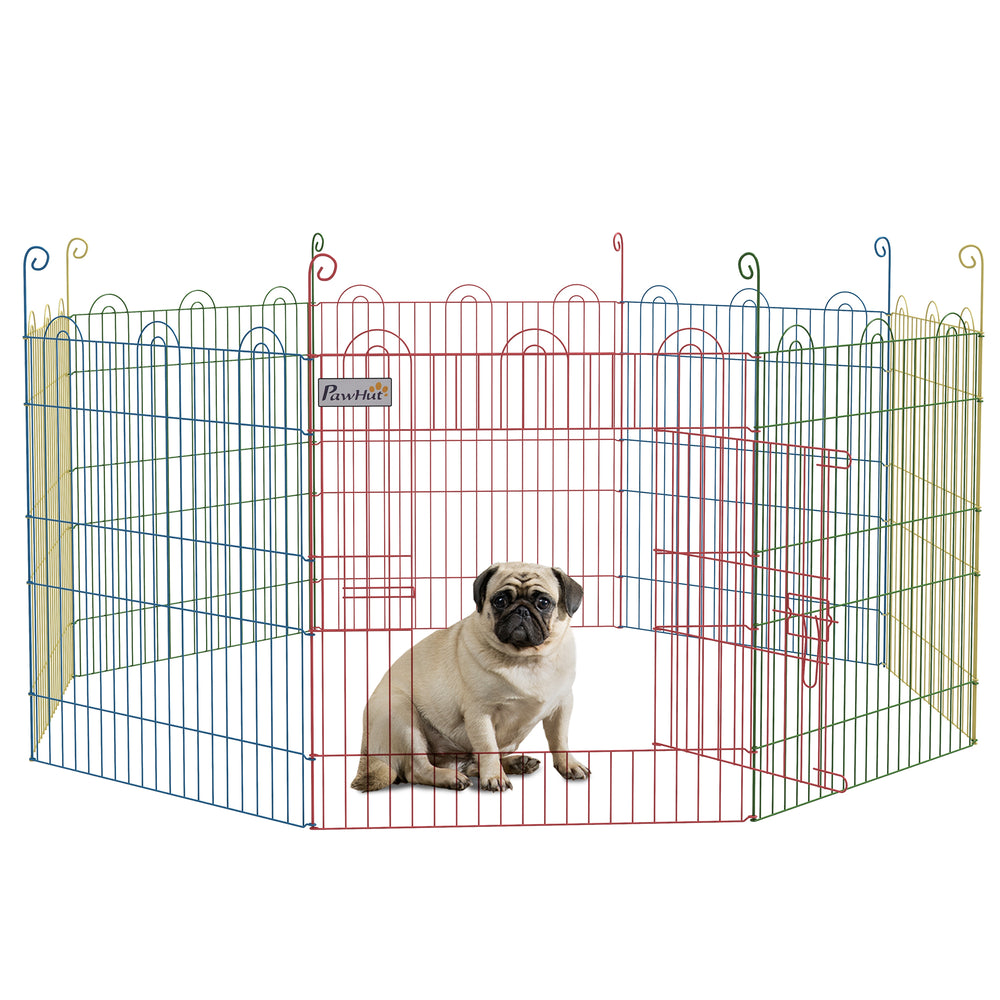 Pet Playpen Dog Puppy Crate Kennel w/ Door, 60H x Φ156cm