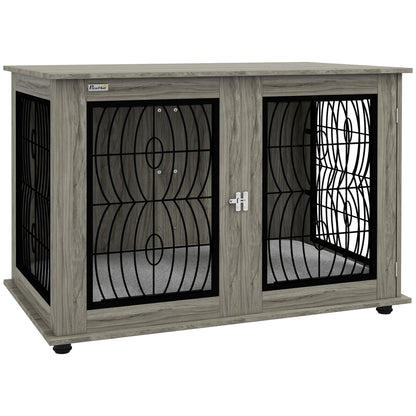 Dog Crate Furniture, 44.5" End Table for Extra Large Dogs w/ Cushion