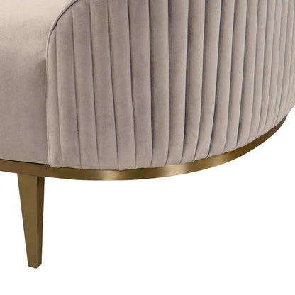 Ella Three Seat Sofa - Chalk - Brass Base