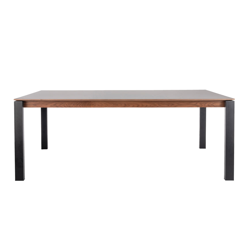 Corinna 8 Seat Dining Table Grey - Black legs