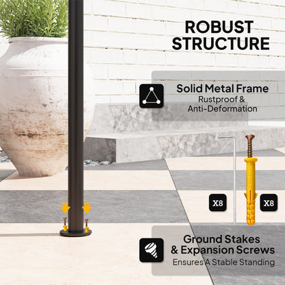 8' x 5' Grill Gazebo, Double Tiered Outdoor BBQ Shelter, Beige