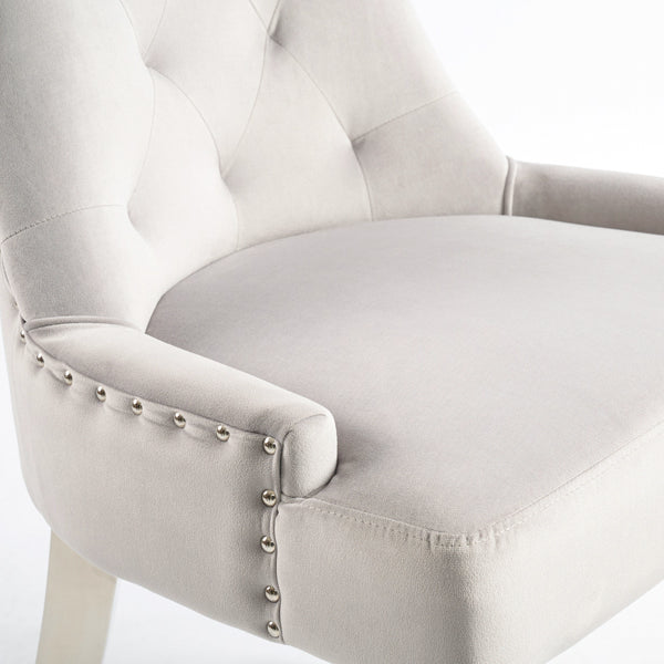 Torino Dove Grey Dining Chair with Stainless Steel Legs