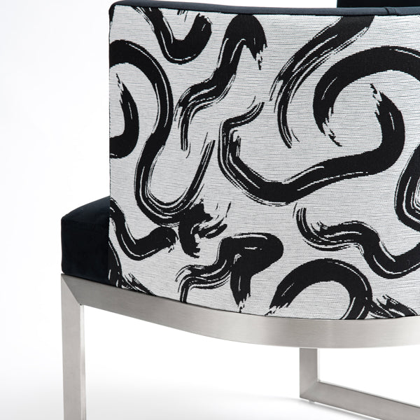 Suki Dining Chair – Brushed Stainless Steel Base