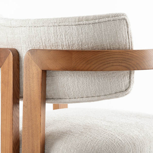 Jolie Dining Chair – Light taupe – Chestnut Frame