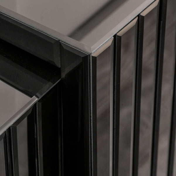 Anastasia Adjustable Black Glass Radiator Cover