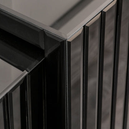 Anastasia Adjustable Black Glass Radiator Cover