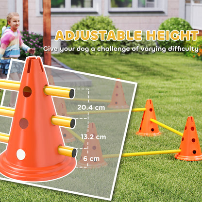 Dog Agility Equipment Set, Four-Piece Adjustable Height Jumping
