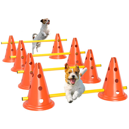 Dog Agility Equipment Set, Four-Piece Adjustable Height Jumping