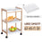 3-Tier Mobile Kitchen Trolley Cart Storage Shelves Rack Rolling Wheels White 46 x 35 x 74.5 cm