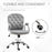 Office Chair Ergonomic 360¬¨‚àû Swivel Diamond Tufted Home Work Velour Padded Base 5 Castor Wheels Grey