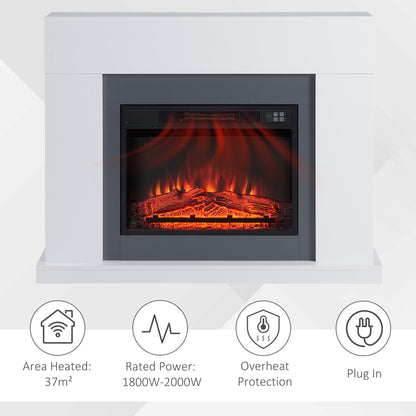 Electric Fireplace Suite w/ Remote Control Overheat Protection, 2000W