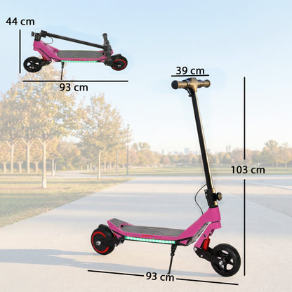 Electric Scooter for Kids, Foldable E Scooter for Age Age 6+ Pink
