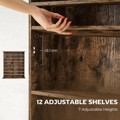 CD Storage Unit DVD Tower Blu-ray Storage Shelf for Office, Brown