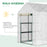 Walk-In Greenhouse Portable Gardening Plant Grow House with 2 Tier Shelf, Roll-Up Zippered Door and PE Cover, 143 x 143 x 195 cm