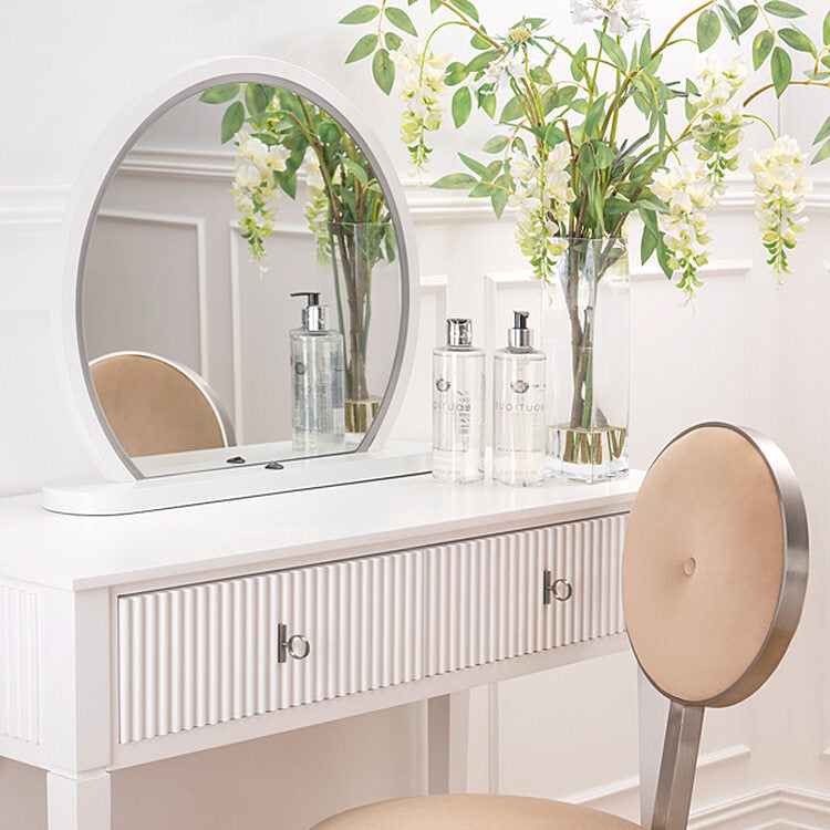 Elara White Dressing Mirror