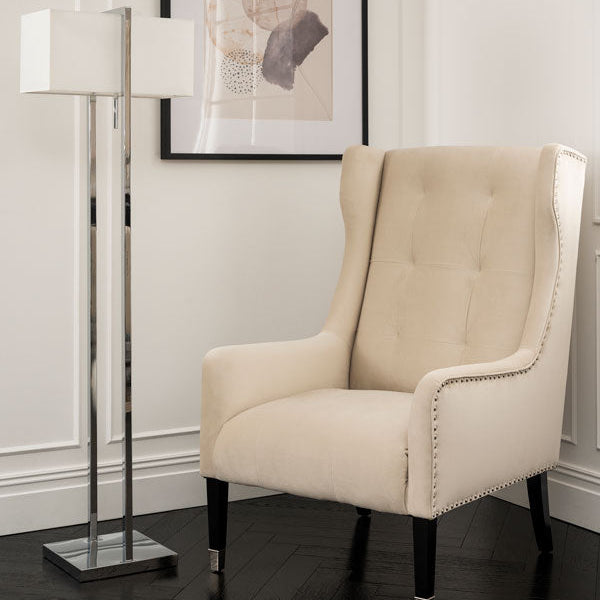 Ellington Silver Floor Light