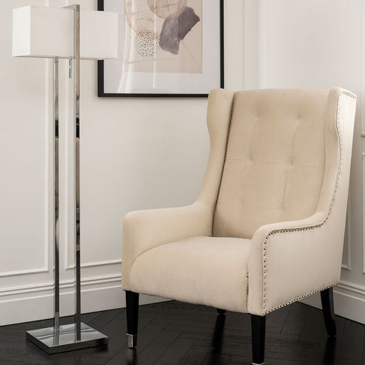 Ellington Silver Floor Light