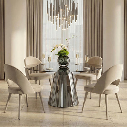 Emmeline Smoked Mirror Dining Table