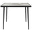 Square Garden Table, Outdoor Dining Table for 4 with Marble Effect Tempered Glass Top and Steel Frame for Patio, Grey