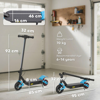 Electric Scooter for Kids with LCD Display, Up to 15 KM/H, Blue