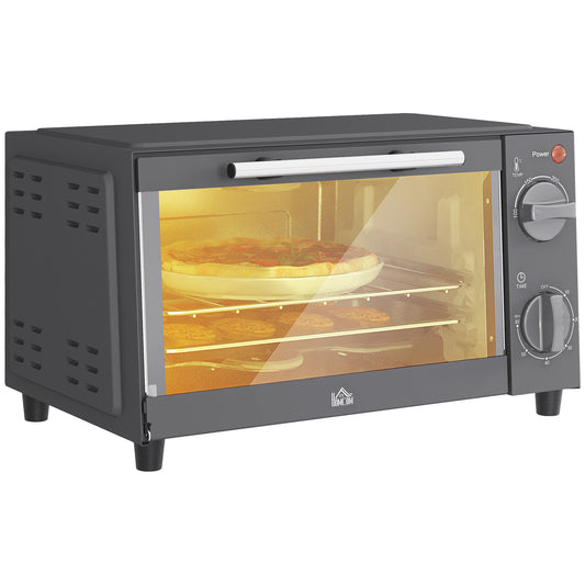Mini Oven 9L Countertop Toaster Oven with Timer Control 750W Grey