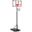 SPORTNOW Height Adjustable Basketball Hoop and Stand for Kids with Sturdy Backboard and Weighted Base, Portable on Wheels, 1.8-2m