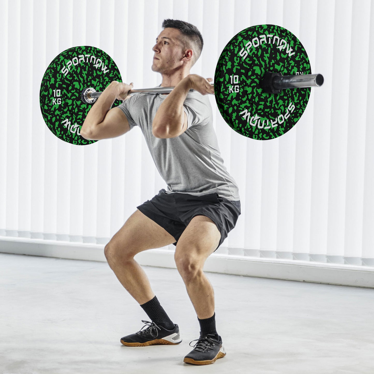 Olympic Weight Plates with 5cm Holes, for Weight Lifting, 2 x 10kg