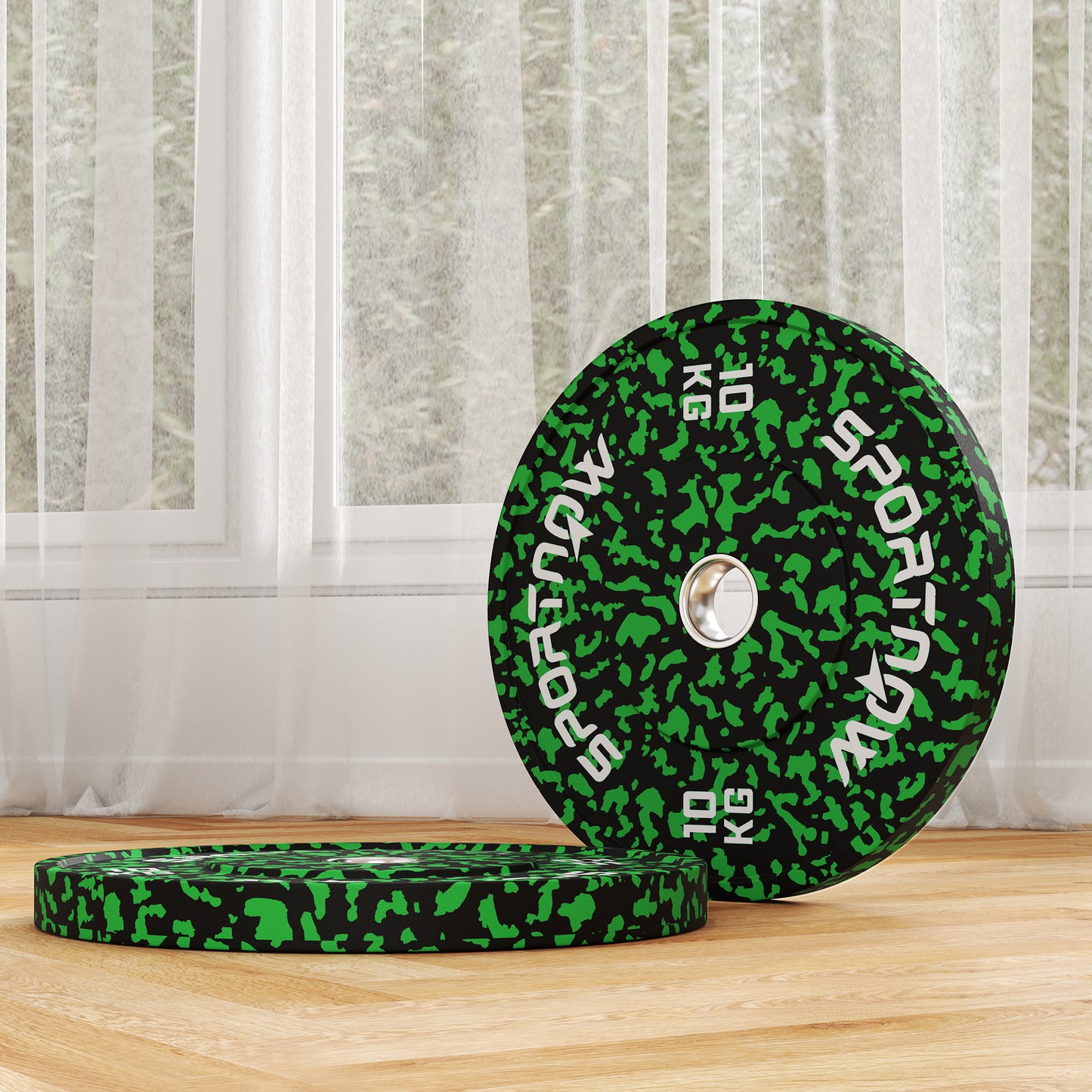 Olympic Weight Plates with 5cm Holes, for Weight Lifting, 2 x 10kg