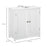 Kleankin 60x60cm Under Sink Storage w/ Adjustable Shelf Handles Drain Hole Bathroom Cabinet Space Saver Organizer White