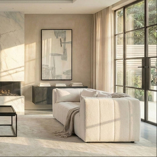 Essen Two Seat Sofa – Ivory Chenille