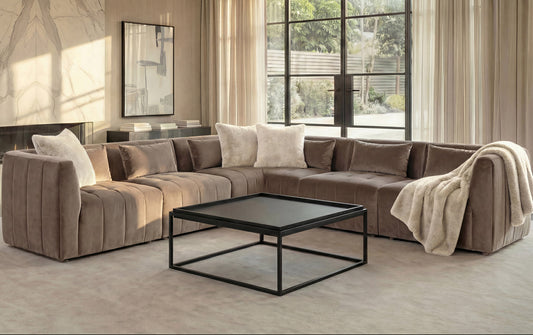 Essen Large Corner Sofa – Taupe