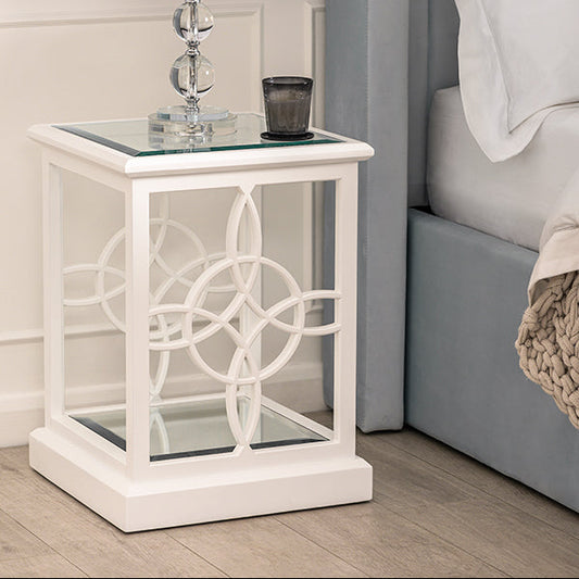 Etienne White Side Table