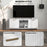 Modern TV Stand Cabinet with Storage for Living Room, White