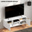 Modern TV Stand Cabinet with Storage for Living Room, White