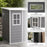 4'x5' Garden Storage Shed, Lean to Shed, Lockable Garden Shed with Window, Vent and Plastic Roof, Grey