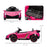 Lamborghini Veneno Licensed 12V Kids Electric Ride on Car w/ Butterfly Doors, Portable Battery, Powered Electric Car w/ Bluetooth, Pink