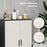 kleankin Bathroom Cabinet, Small Bathroom Storage Cabinet with 2-Doors Cupboard, 2 Adjustable Shelves and Soft Close Mechanism, Grey