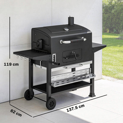 Charcoal BBQ Grill with Electric Rotisserie Kit, Barbecue Grill