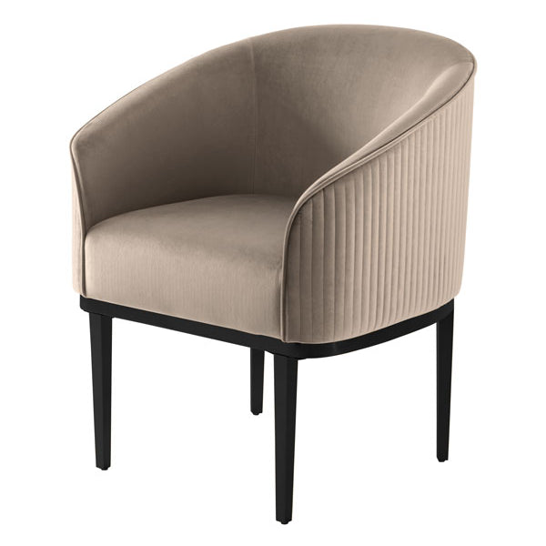 Ella Dining Chair - Taupe - Black Base
