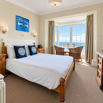 Seaview Overnight Stay & Breakfast for Two at The Prince of Wales Hotel, Greve de Lecq - Just £110 per couple! Wake up to a Delicious Breakfast and Enjoy The Beautiful Beachfront Setting