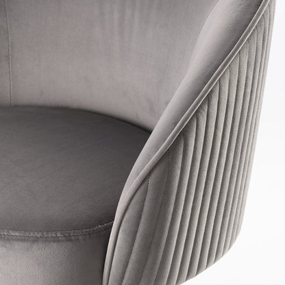 Ella Bar Stool - Dove Grey - Brass Base