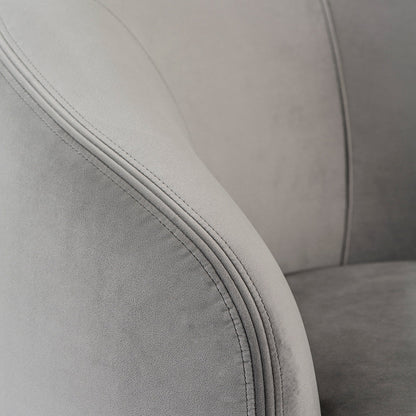 Equinox Six Seat Sofa – Dove Grey – Polished Chrome Base