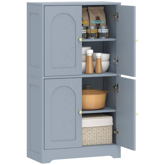 110cm Kitchen Cupboard with 4 Arched Doors and 2 Adjustable Shelves