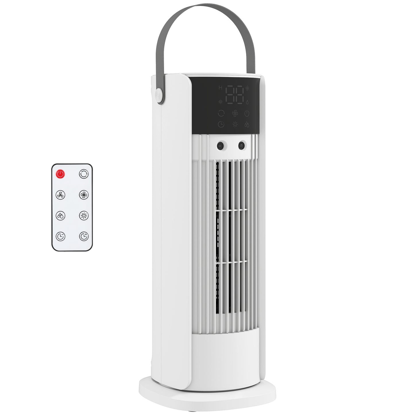 Tower Fan for Bedroom, 16 Inch Mist Desktop Fan with RGB Lights